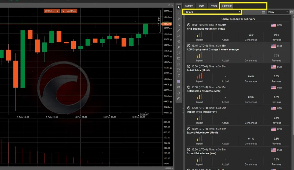 ctrader-dow-jones-calendar-