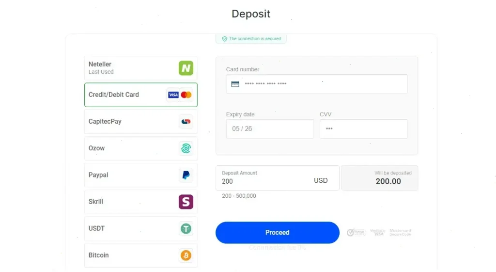Возврат средств FxPro на использованную банковскую карту